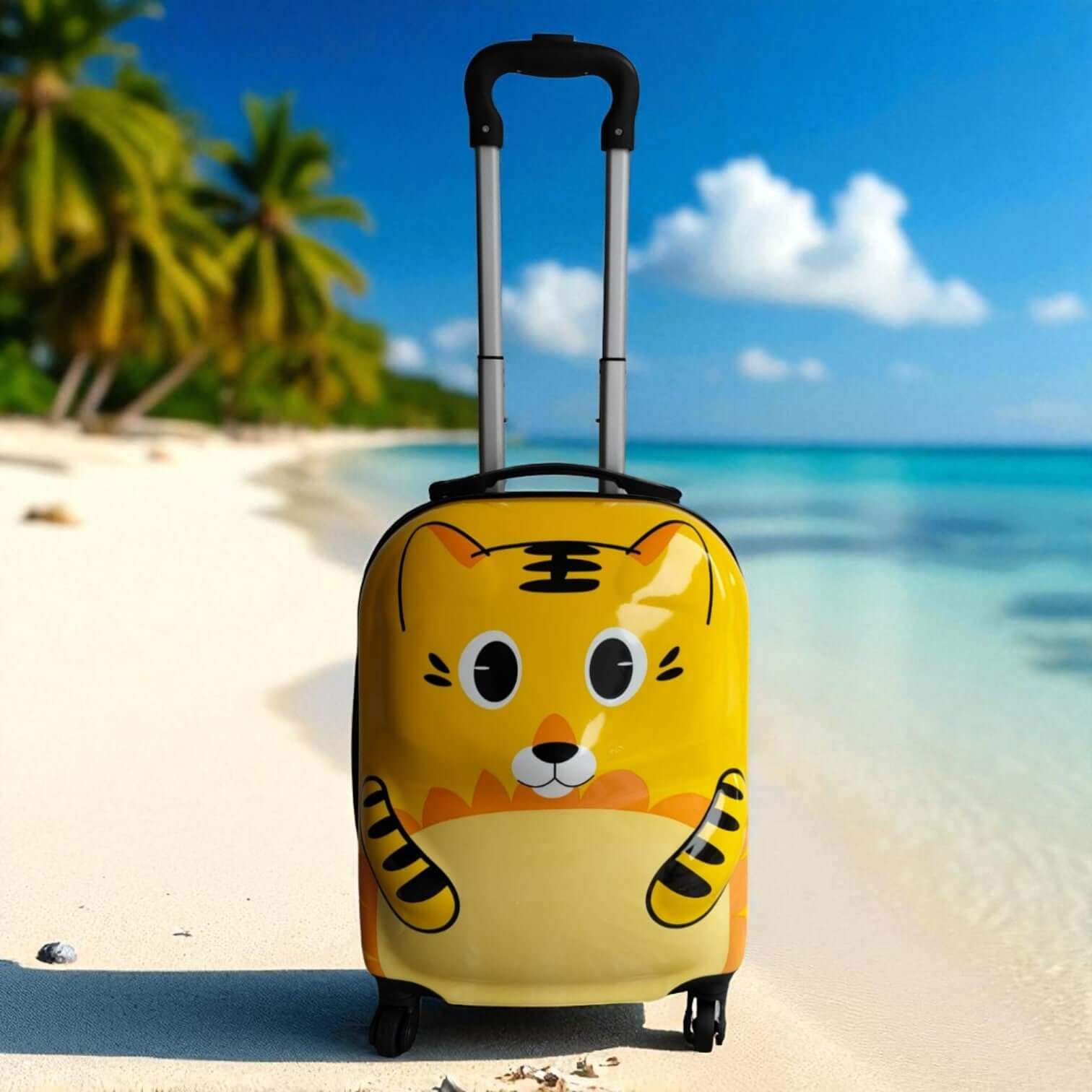 This is highly descriptive, clearly identifying the color, the "cat character," its intended user ("kids"), the product type ("trolley bag"), and the key selling point ("unbreakable design"). It also includes your brand name. This is excellent for specific searches. WWW.USMILE.TOYS